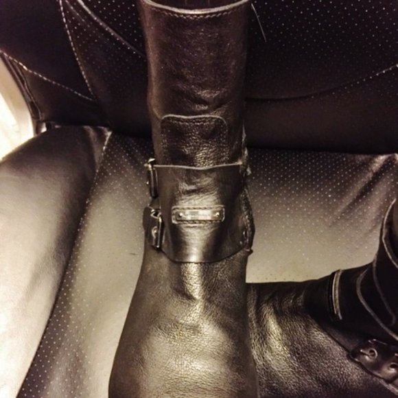 ALESSANDRO DELL \'ACQUA MEN\'S Zip LEATHER BOOT W/CAPTOE BLK US S10 1/2  43 1/2 EU main image 4